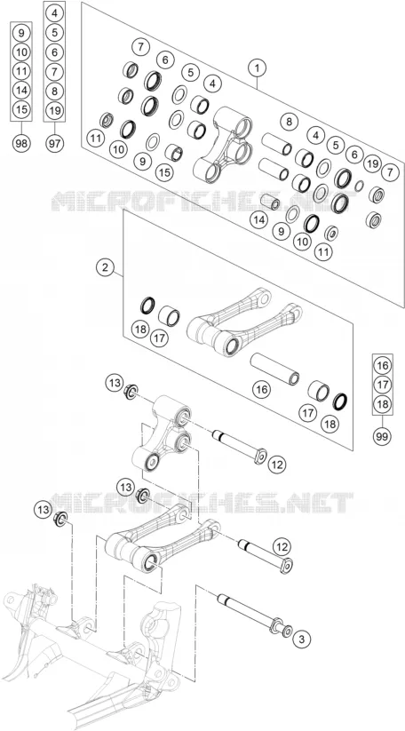 BIELLETTE D'AMORTISSEUR PRO LEVER Husqvarna Husqvarna 250 2015 TC 250  TC 250