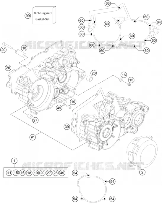 CARTER MOTEUR Husqvarna Husqvarna 250 2014 TC 250  TC 250