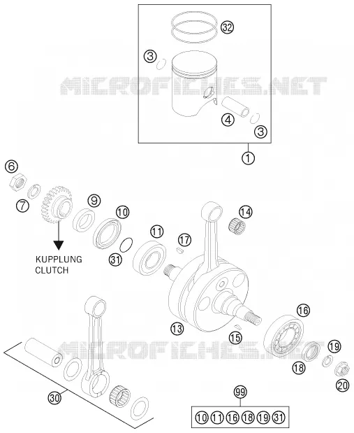 VILEBREQUIN / PISTON Husqvarna Husqvarna 250 2014 TC 250  TC 250