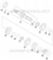 BOITE DE VITESSES   ARBRE PRIMAIRE pour Husqvarna FC 350 2015