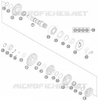 BOITE DE VITESSES   ARBRE SECONDAIRE pour Husqvarna FC 350 2015
