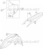 PLASTIQUES pour Husqvarna FC 350 2015