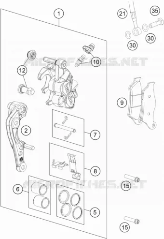 ETRIER DE FREIN AVANT Husqvarna Husqvarna 350 2015 FC 350  FC 350