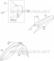 PLASTIQUES pour Husqvarna FC 450 2014