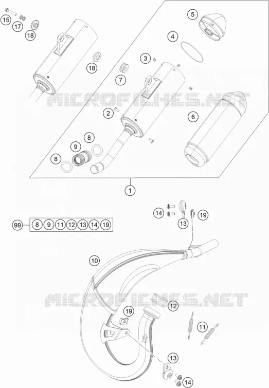 ECHAPPEMENT Husqvarna Husqvarna 85 2018 TC 85  TC 85 17/14