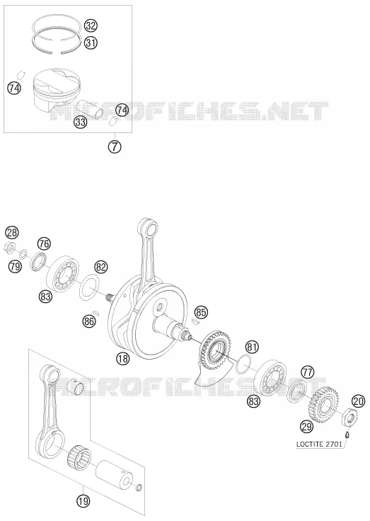 VILEBREQUIN / PISTON Husqvarna Husaberg 450 2008 FS 450 E  FS 450 E
