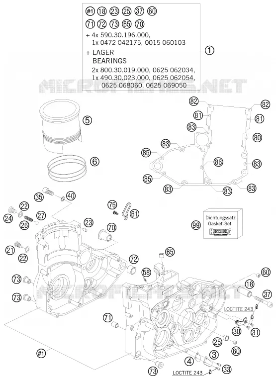 CARTER MOTEUR Husqvarna Husaberg 650 2008 FS 650 C  FS 650 C