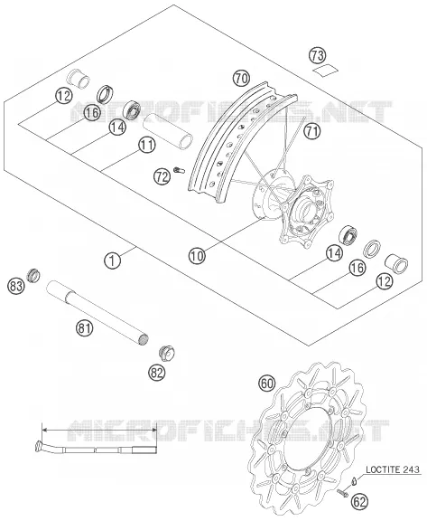ROUE AVANT Husqvarna Husaberg 650 2007 FS 650 C  FS 650 C