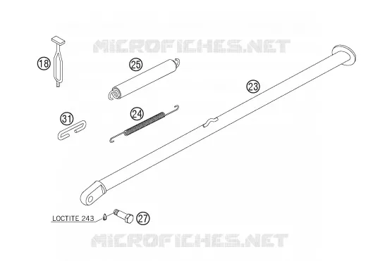 BEQUILLE LATERALE / CENTRALE Husqvarna Husaberg 650 2006 FS 650 C  FS 650 C