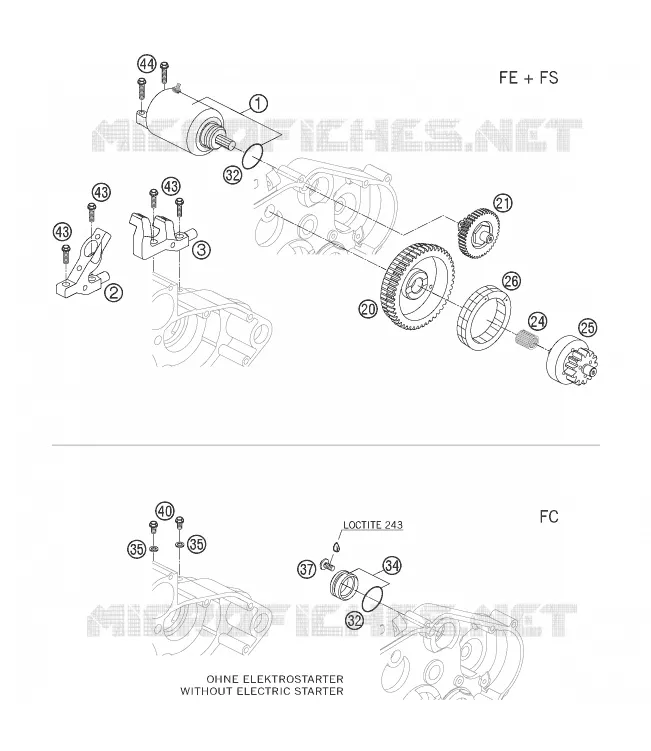 DEMARREUR ELECTRIQUE Husqvarna Husaberg 650 2005 FS 650 E  FS 650 E