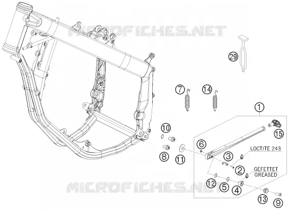 BEQUILLE LATERALE / CENTRALE Husqvarna Husaberg 570 2010 FE 570  FE 570