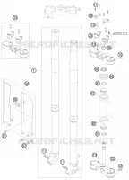 FOURCHE / T DE FOURCHE pour Husqvarna FS 550 E 2008