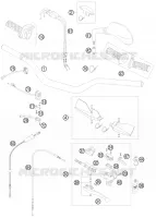 GUIDON / COMMANDES pour Husqvarna FS 550 E 2008