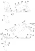 PLASTIQUES pour Husqvarna FS 550 E 2008