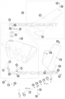 RESERVOIR / SELLE pour Husqvarna FS 550 E 2008