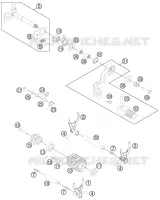 MECANISME DE SELECTION DE VITESSES pour Husqvarna TE 300 2012