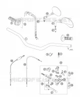 GUIDON / COMMANDES pour Husqvarna FS 450 E 2006