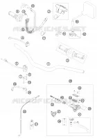 GUIDON / COMMANDES pour Husqvarna FE 450 2011