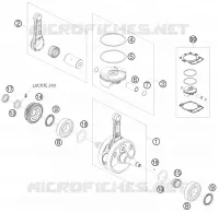 VILEBREQUIN / PISTON pour Husqvarna FE 450 2011