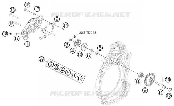 POMPE A EAU Husqvarna Husaberg 450 2010 FE 450  FE 450