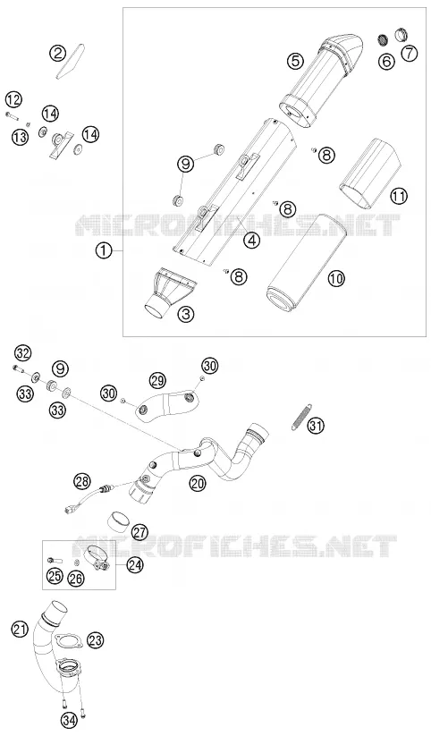 ECHAPPEMENT Husqvarna Husaberg 450 2009 FE 450  FE 450