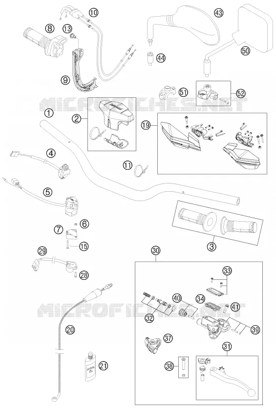 GUIDON / COMMANDES Husqvarna Husaberg 390 2012 FE 390  FE 390
