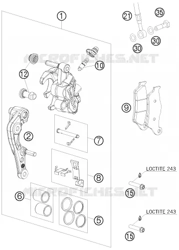 ETRIER DE FREIN AVANT Husqvarna Husaberg 390 2011 FE 390  FE 390