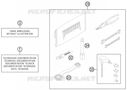 TROUSSE A OUTILS / MANUELS / OPTIONS Husqvarna Husaberg 390 2011 FE 390  FE 390