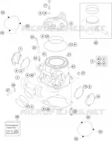 CYLINDRE / CULASSE pour Husqvarna TE 250 2014