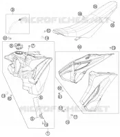 RESERVOIR / SELLE pour Husqvarna TE 250 2014