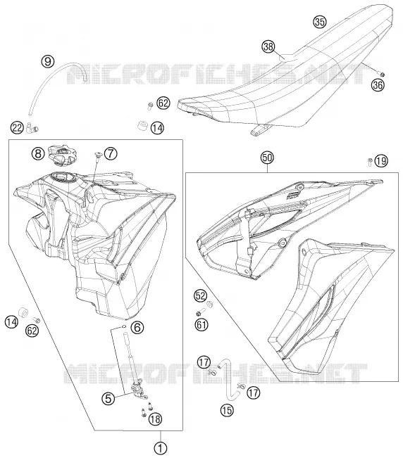 RESERVOIR / SELLE Husqvarna Husaberg 250 2013 TE 250  TE 250
