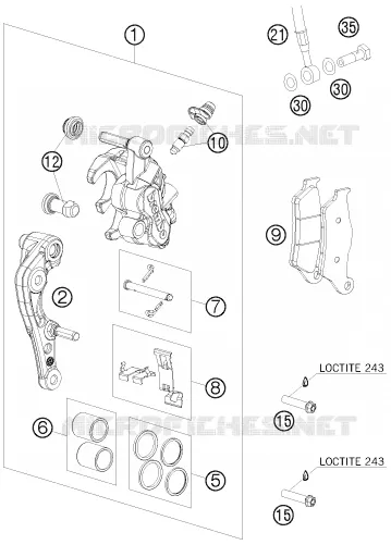 ETRIER DE FREIN AVANT Husqvarna Husaberg 250 2012 TE 250  TE 250
