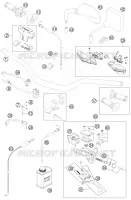 GUIDON / COMMANDES pour Husqvarna TE 250 2012