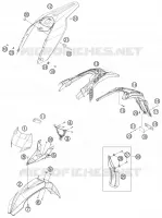 PLASTIQUES pour Husqvarna TE 250 2012