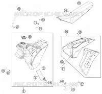 RESERVOIR / SELLE pour Husqvarna TE 250 2012