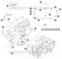 CARTER MOTEUR pour Husqvarna TE 250 2011