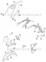 PLASTIQUES pour Husqvarna TE 250 2011