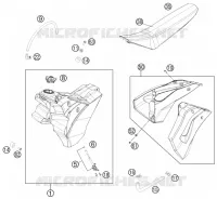 RESERVOIR / SELLE pour Husqvarna TE 250 2011
