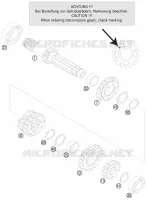 BOITE DE VITESSES   ARBRE PRIMAIRE pour Husqvarna TE 125 2013