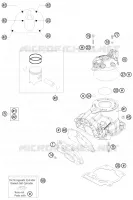 CYLINDRE / CULASSE pour Husqvarna TE 125 2013