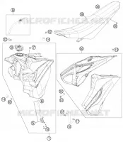 RESERVOIR / SELLE pour Husqvarna TE 125 2013