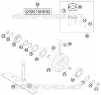 VILEBREQUIN / PISTON pour Husqvarna TE 125 2013