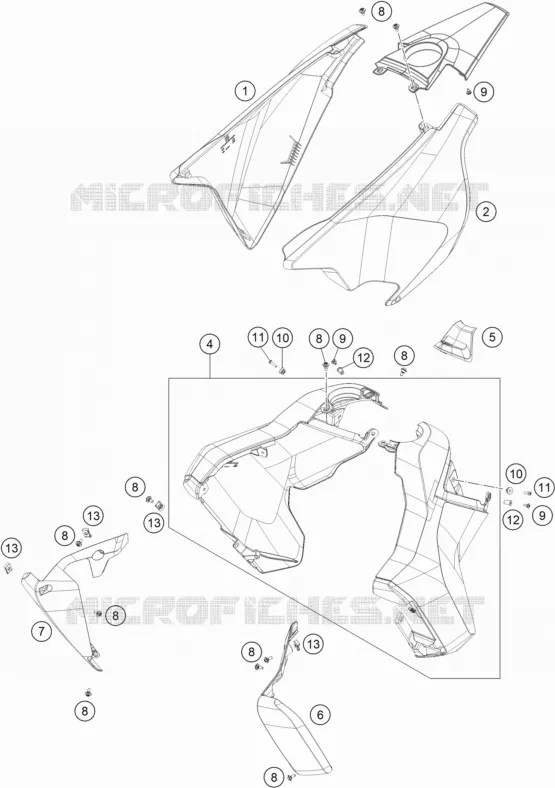 COUVERCLE Husqvarna Husqvarna 701 2020 701 ENDURO  701 ENDURO LR