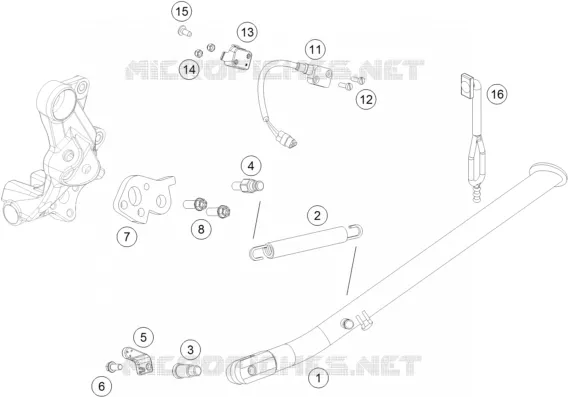 BEQUILLE LATERALE / CENTRALE Husqvarna Husqvarna 701 2019 701 ENDURO  701 ENDURO