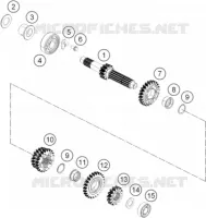 BOITE DE VITESSES   ARBRE PRIMAIRE pour Husqvarna VITPILEN 401 2020