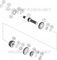 BOITE DE VITESSES   ARBRE PRIMAIRE pour Husqvarna VITPILEN 401 2020