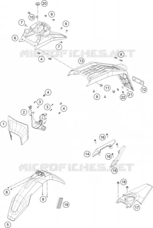 PLASTIQUES Husqvarna Husqvarna 701 2020 701 SUPERMOTO  701 SUPERMOTO