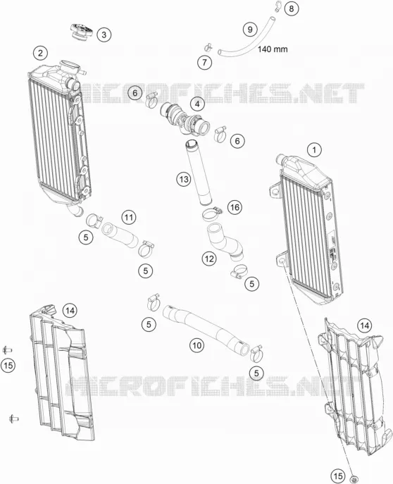 CIRCUIT DE REFROIDISSEMENT Husqvarna Husqvarna 300 2019 TX 300  TX 300
