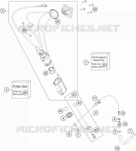 POMPE A ESSENCE Husqvarna Husqvarna 450 2020 FX 450  FX 450