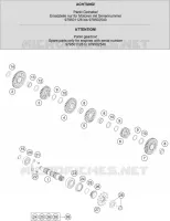 BOITE DE VITESSES   ARBRE SECONDAIRE pour Husqvarna FX 450 2019